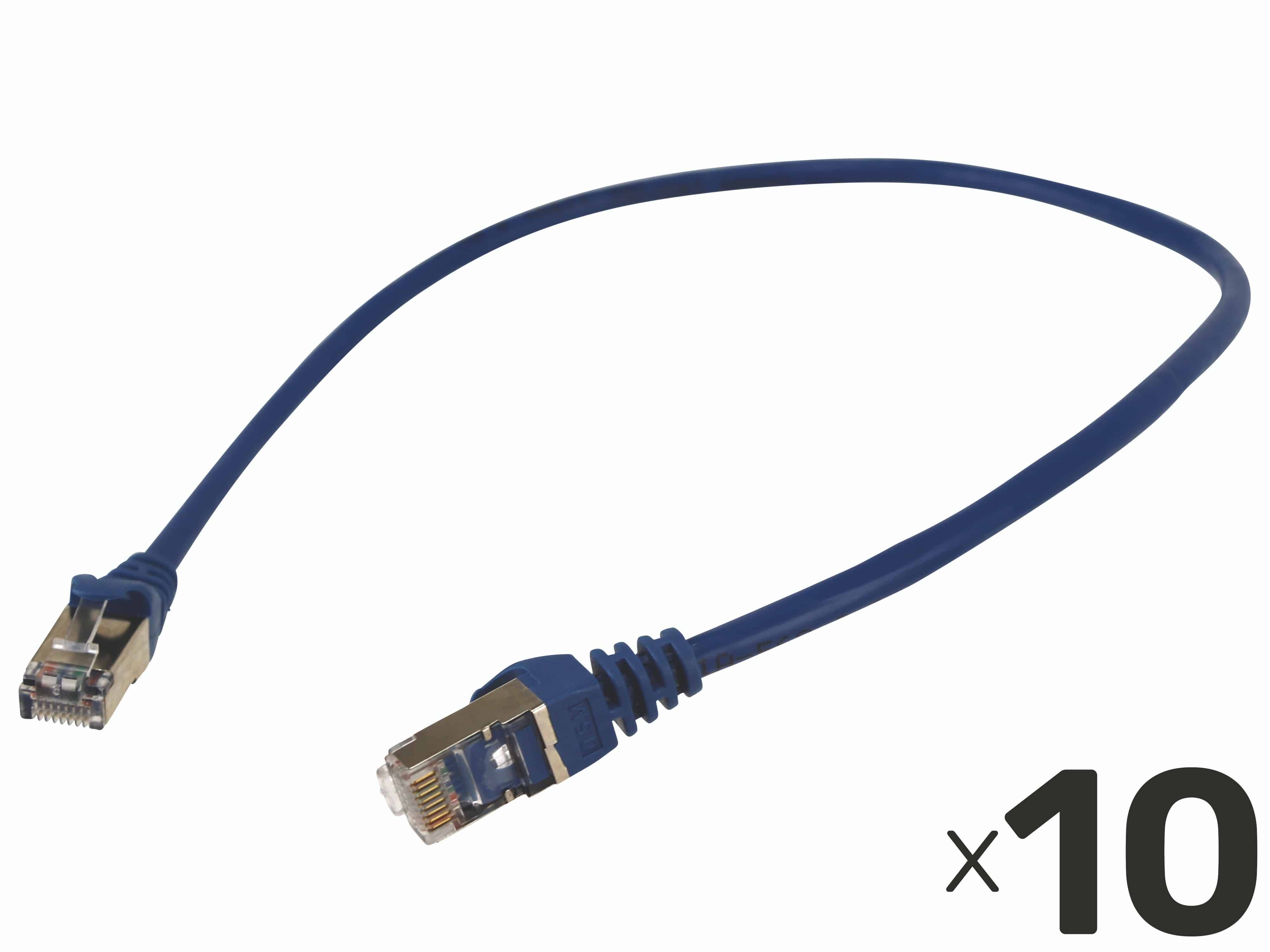 EQUIP CAT.5e Patchkabel, 0,5m, blau, 8P8C, F/UTP, 10er Pack