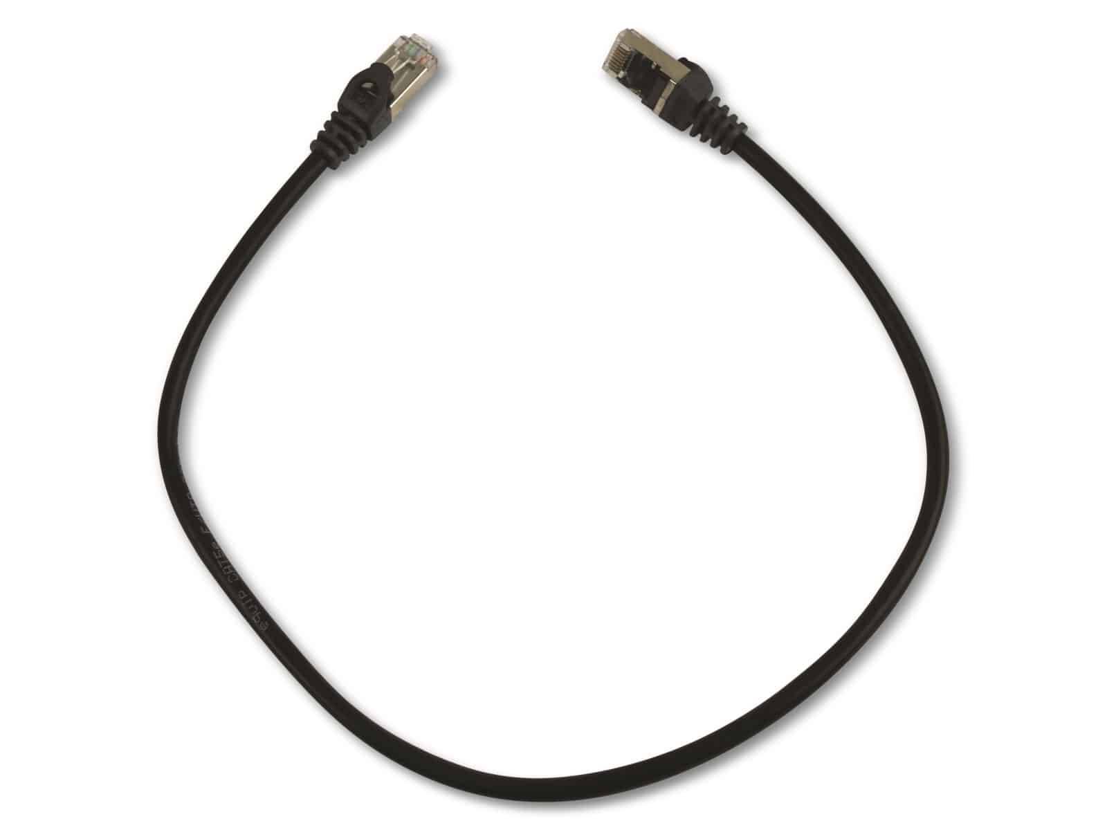 EQUIP CAT.5e Patchkabel, 0,5m, schwarz, 8P8C, F/UTP, crossover, 10er Pack