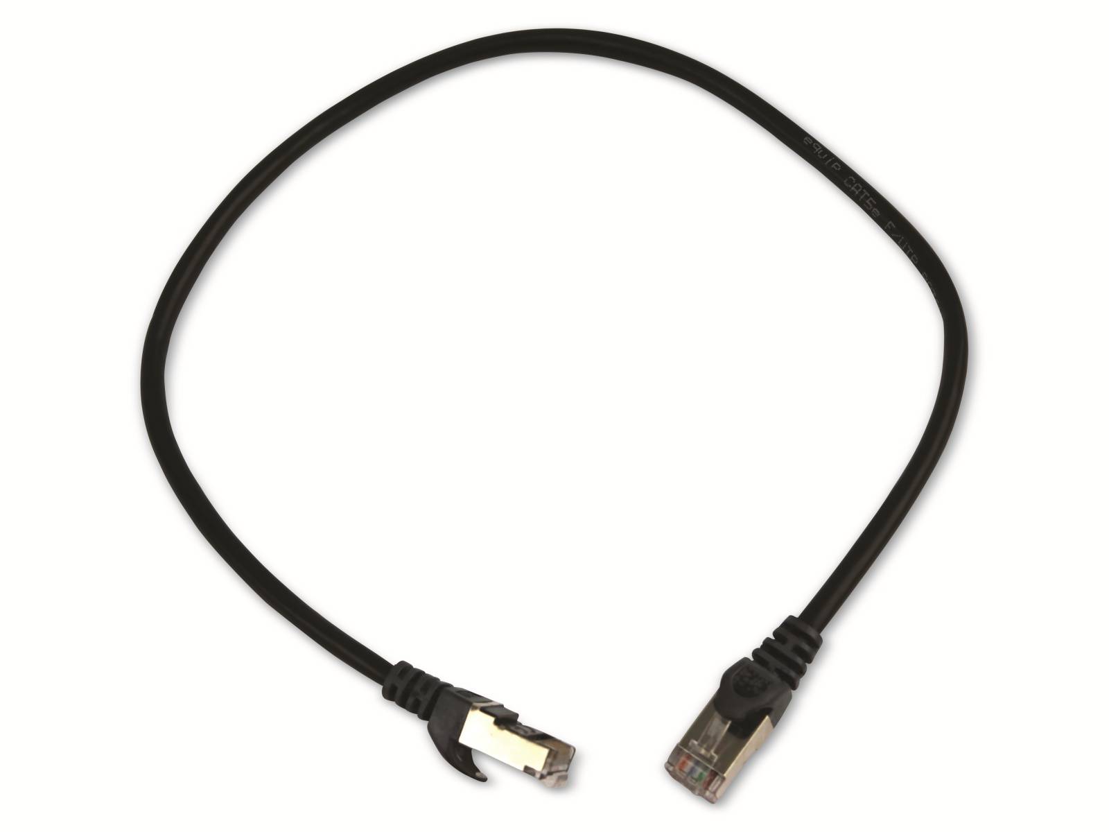 EQUIP CAT.5e Patchkabel, 0,5m, schwarz, 8P8C, F/UTP, crossover, 10er Pack