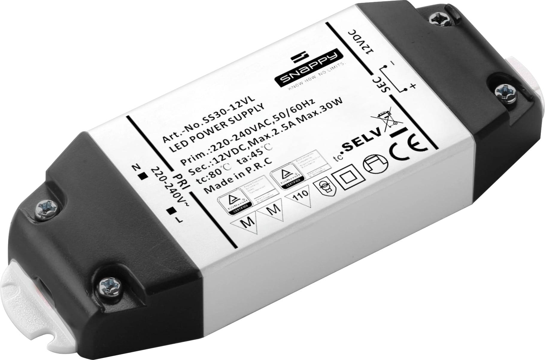 BLULAXA LED Netzteil, 30 W für 12 V- LED-Lampen u. Stripes