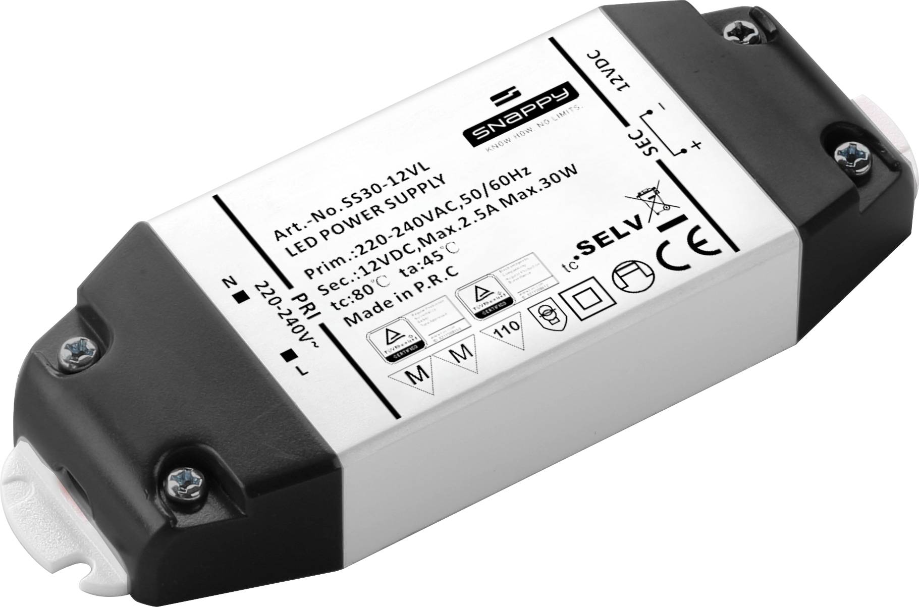 BLULAXA LED Netzteil, 30 W für 12 V- LED-Lampen u. Stripes