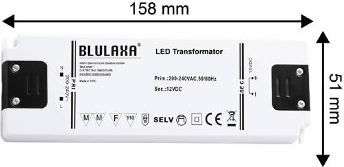 BLULAXA LED Netzteil, 30 W für 12 V- LED-Lampen u. Stripes