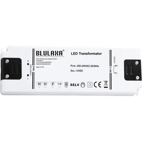 BLULAXA LED Netzteil, 30 W für 12 V- LED-Lampen u. Stripes BLULAXA LED Netzteil, 30 W für 12 V- LED-Lampen u. Stripes