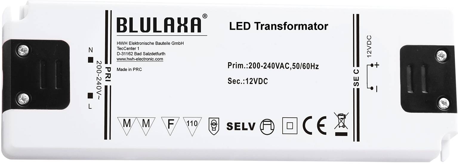 BLULAXA LED Netzteil, 30 W für 12 V- LED-Lampen u. Stripes