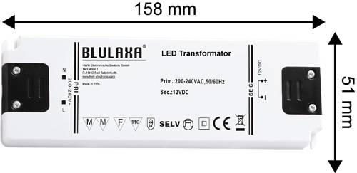 BLULAXA LED Netzteil, 30 W für 12 V- LED-Lampen u. Stripes