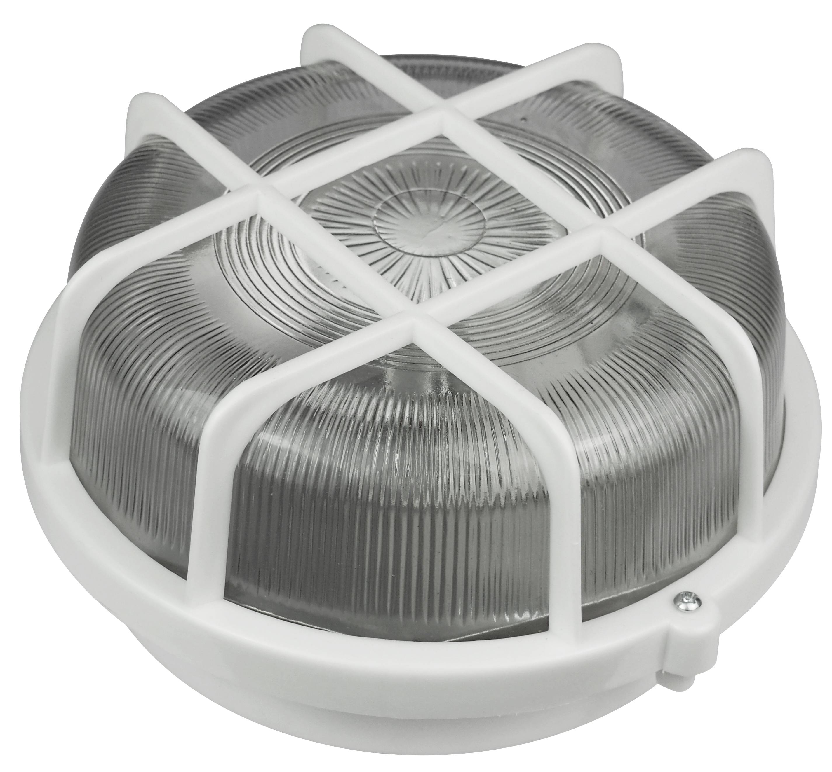 BLULAXA Kellerleuchte Basis vari, PVC-Korb, Rund, weiß, E27, IP44