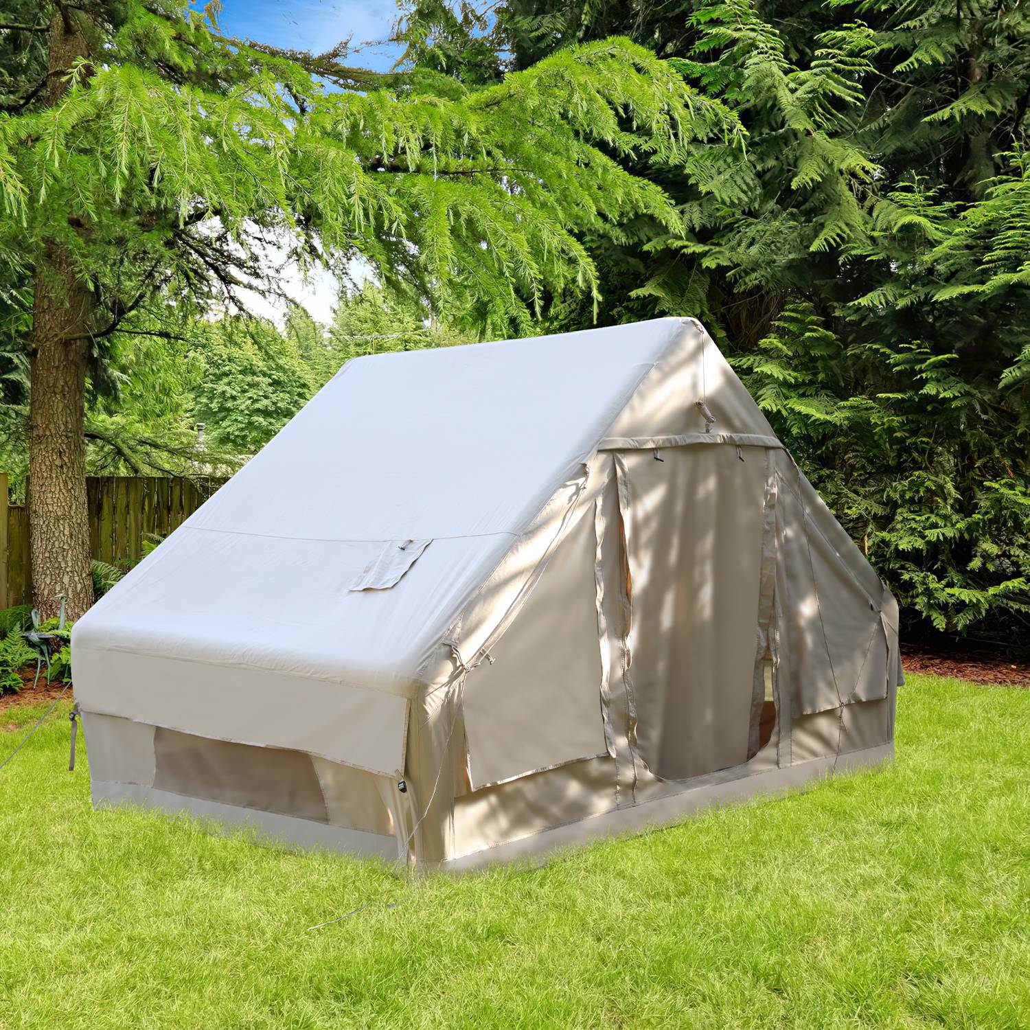 aufblasbares zelt Outdoor-Zelt, aufblasbares Campingzelt, Villa-Camp-Zelt, geeignet für regensicheres Reisen für viele Menschen, mit Baldachin 300x2