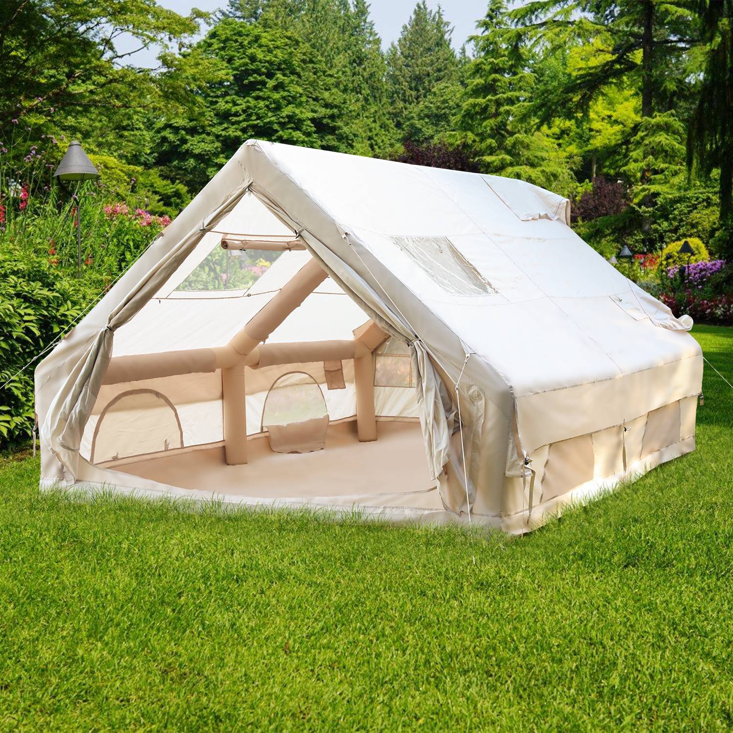 aufblasbares zelt Outdoor-Zelt, aufblasbares Campingzelt, Villa-Camp-Zelt, geeignet für regensicheres Reisen für viele Menschen, mit Baldachin 300x4