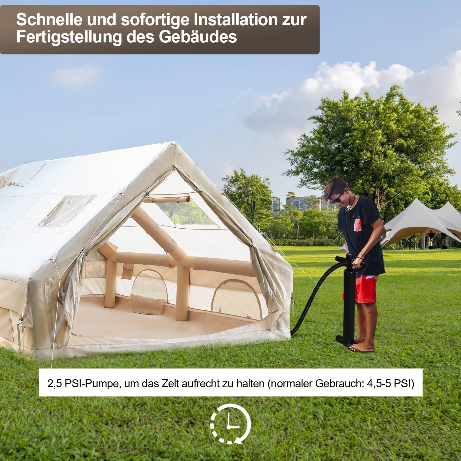aufblasbares zelt Outdoor-Zelt, aufblasbares Campingzelt, Villa-Camp-Zelt, geeignet für regensicheres Reisen für viele Menschen, mit Baldachin 300x4
