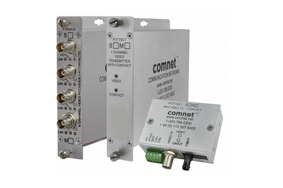 ComNet FVT10C1S1, 10-BIT VIDEO TX + CONTACT 1 FI BER, SM