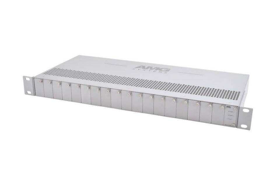 AMG Systems AMG2036-RP-AA, Baugruppenträger für AMG Blade Rack Module, 18 Slots, 1HE, 19" Schrankeinbau, Duale redundan