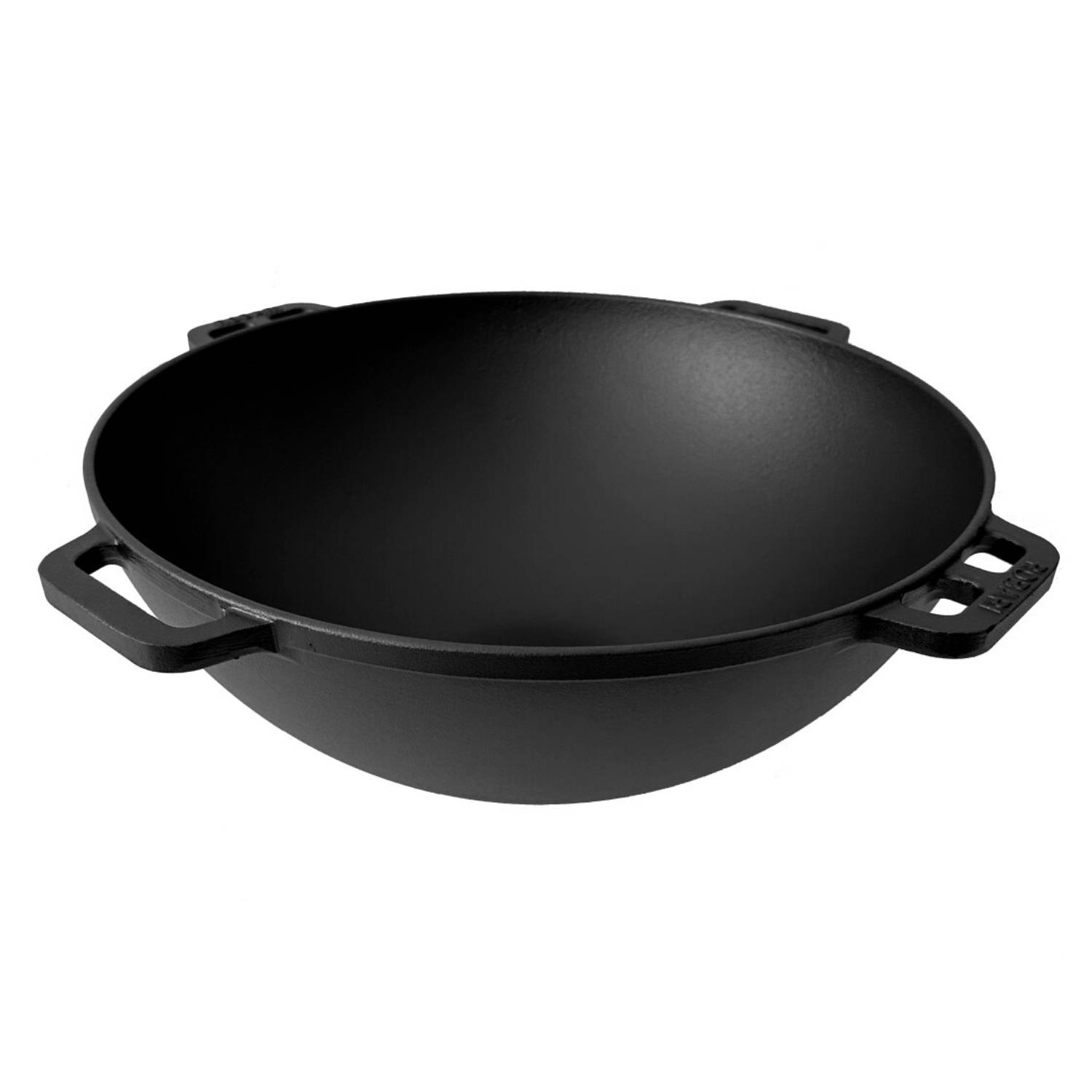 ROBARI Kazan Gusseisen 15 Liter Kasan mit Grillpfannendeckel aus Gusseisen Wok Asia