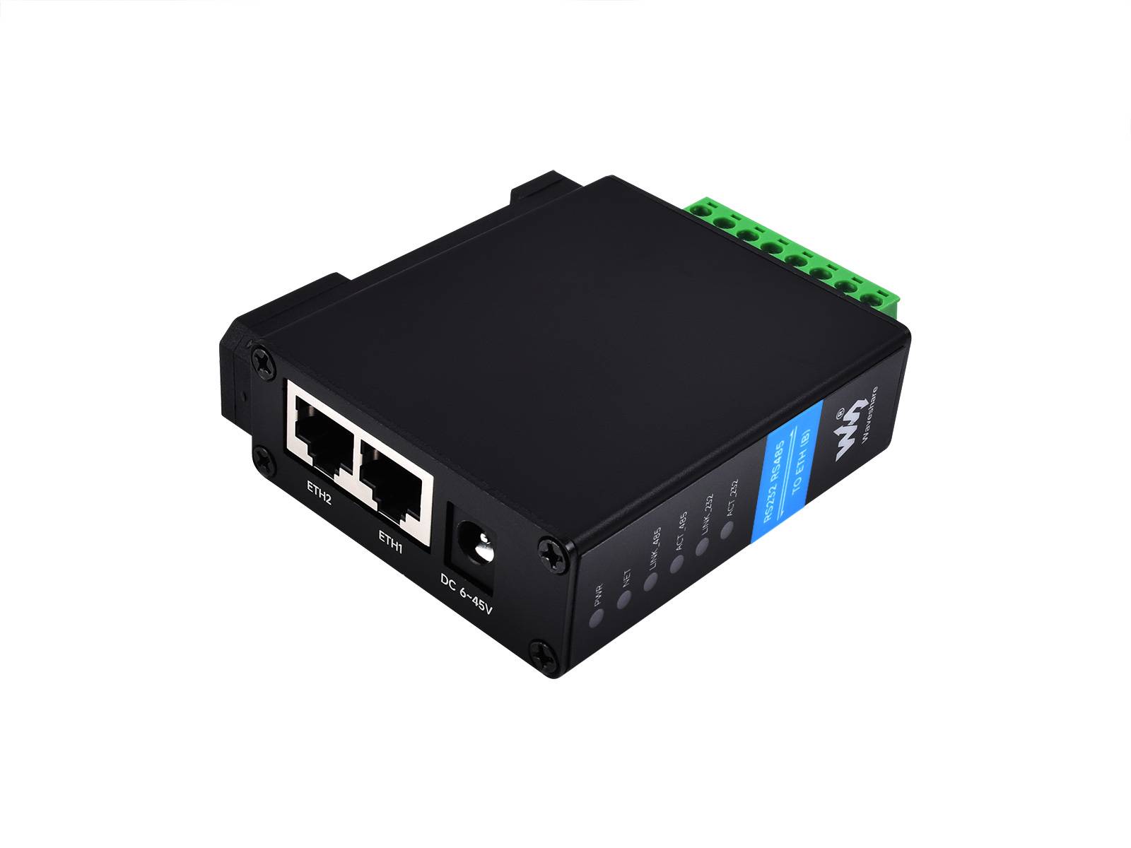 WaveShare RS232 RS485 to RJ45 Ethernet Serial Server Dual Ethernet Ports