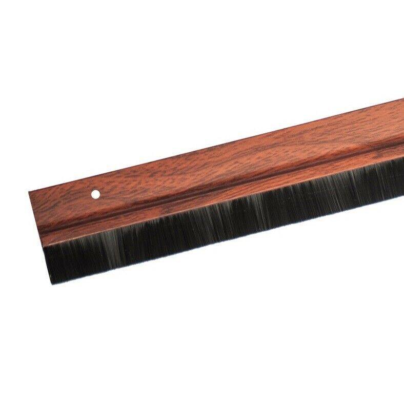 1m Braun Türbodendichtung Bürstendichtung Dichtungsbürste Türbürste Türdichtung Ohne Klebeband Dunkelbraun