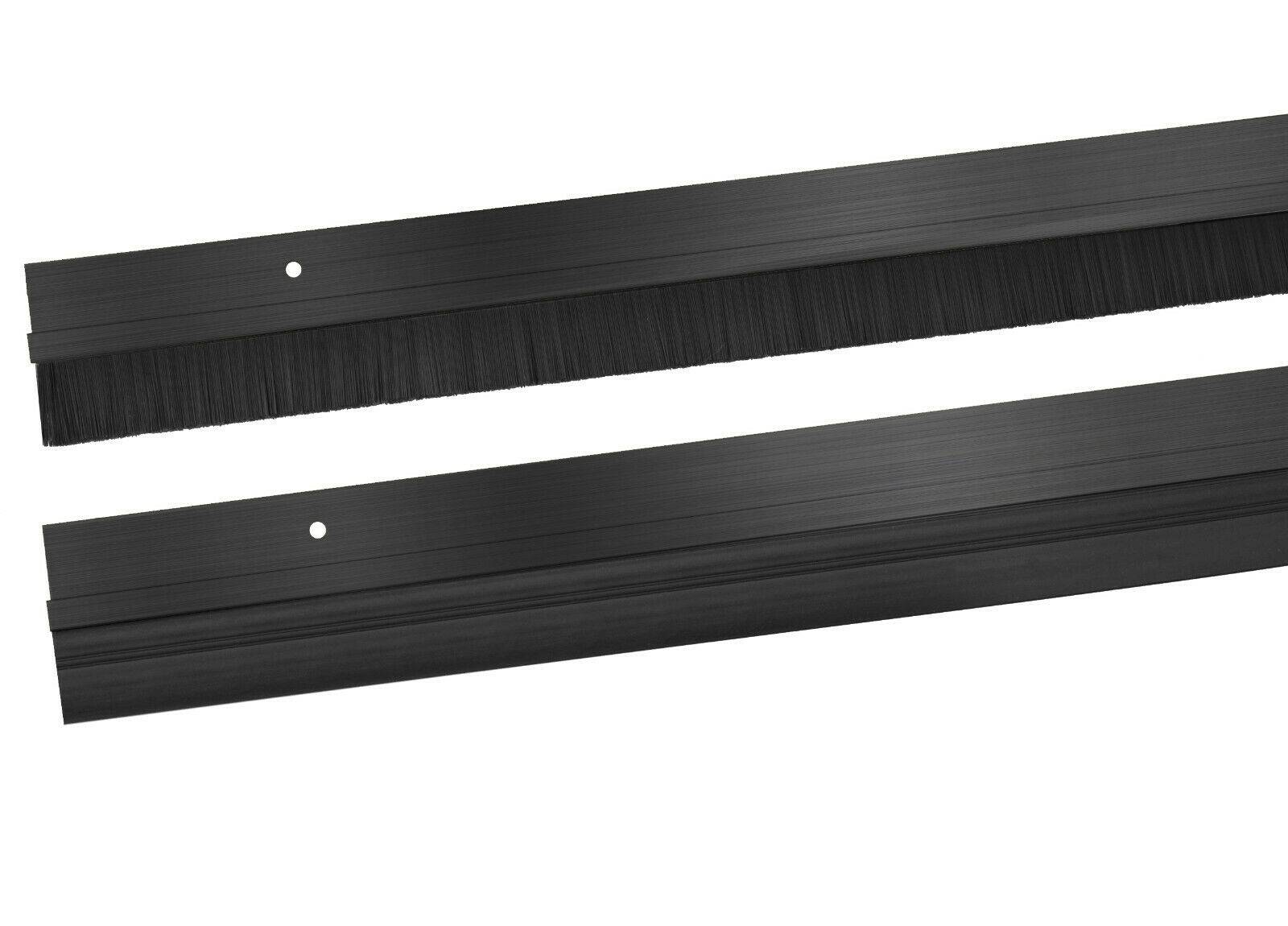 ALU Türbodendichtung Bürstendichtung Gummidichtung Dichtungsbürste Türdichtung Gummidichtung Mit Klebeband Schwarz