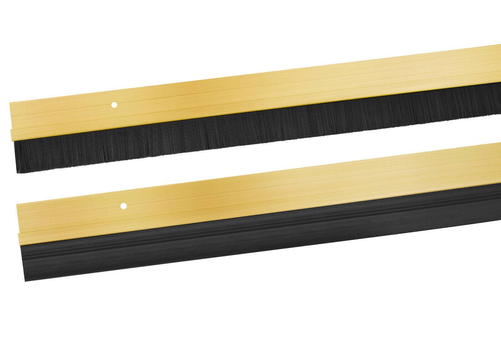 ALU Türbodendichtung Bürstendichtung Gummidichtung Dichtungsbürste Türdichtung Bürstendichtung Mit Klebeband Gold