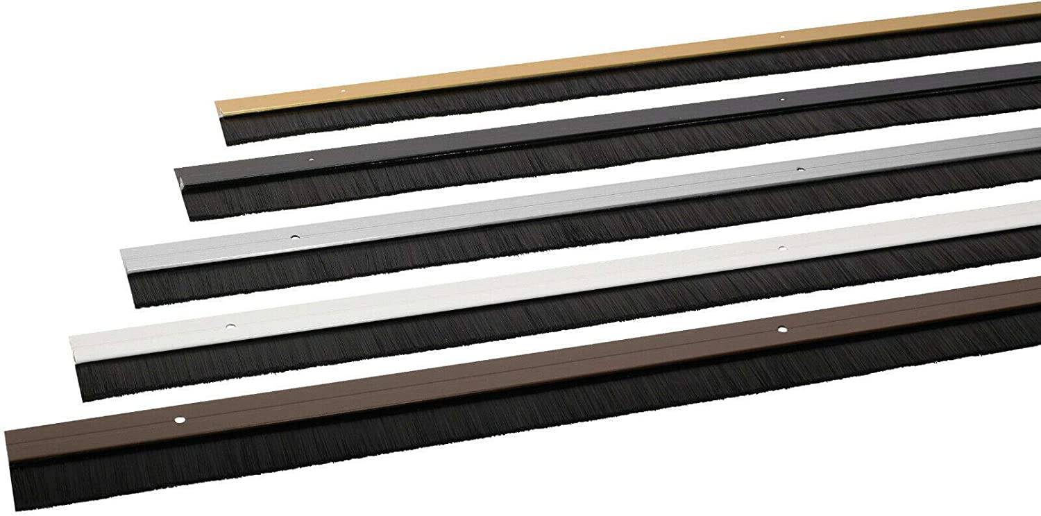 ALU Türbodendichtung Bürstendichtung Gummidichtung Dichtungsbürste Türdichtung Gummidichtung Mit Klebeband Schwarz