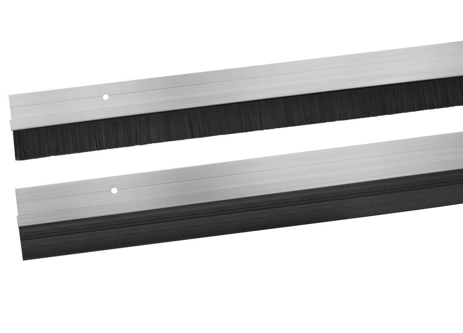 ALU Türbodendichtung Bürstendichtung Gummidichtung Dichtungsbürste Türdichtung Gummidichtung Mit Klebeband Silber
