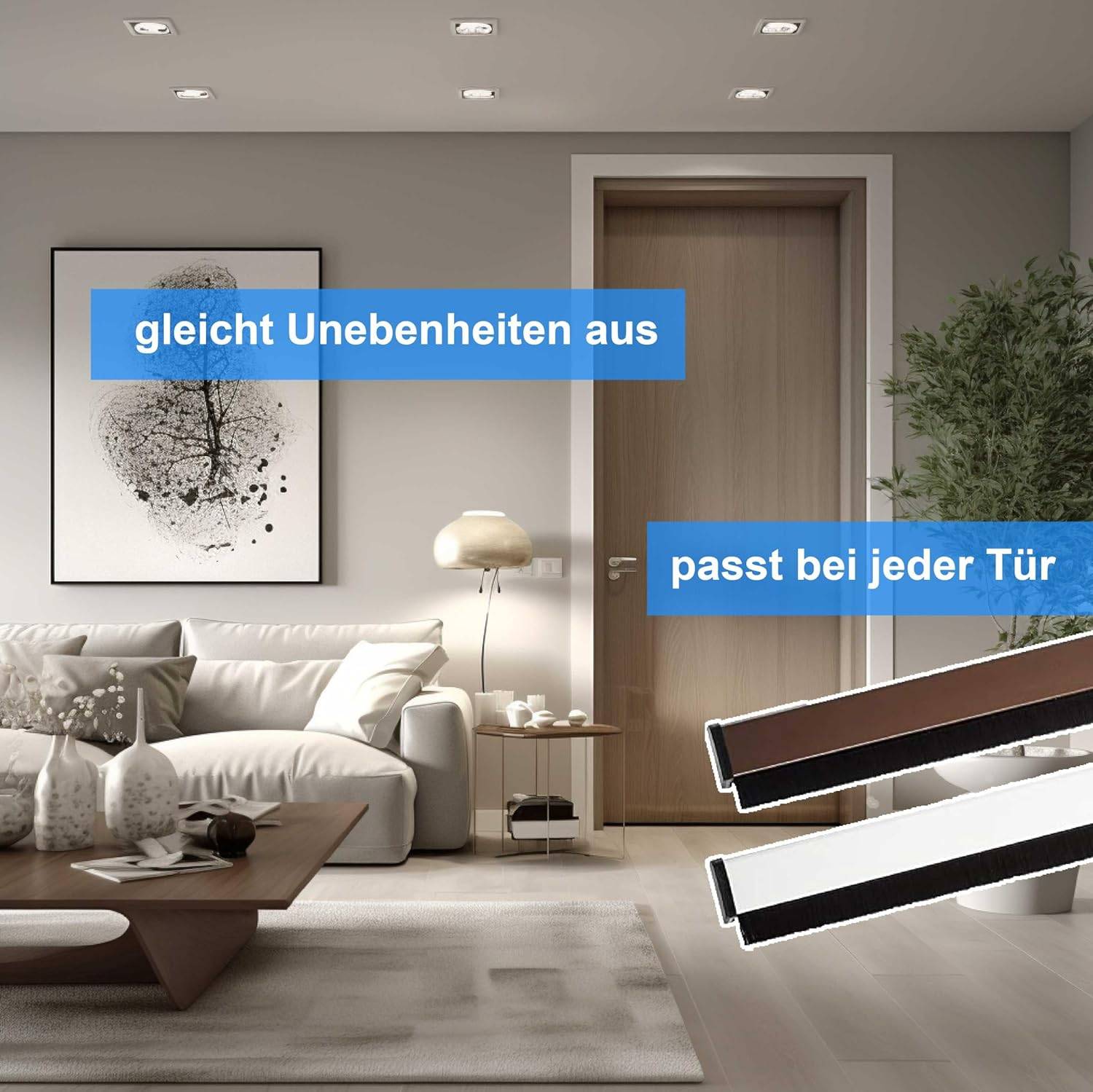 Automatik Türbodendichtung Bürstendichtung Dichtungsbürste Türbürste Türdichtung Braun