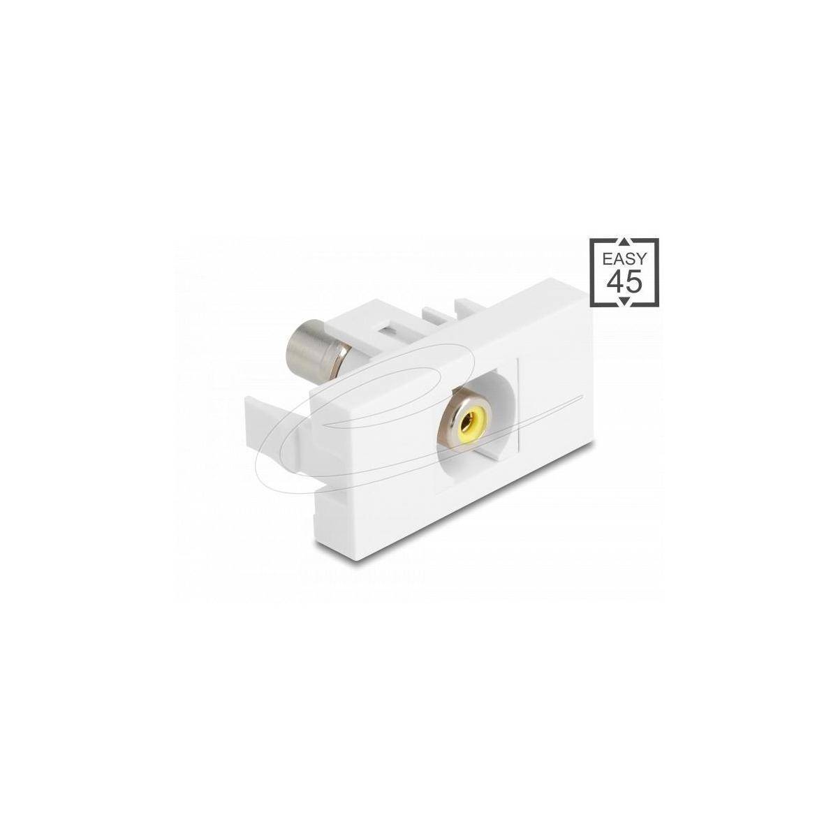 Delock Easy 45 Modul Cinch Buchse zu Cinch Buchse gelb weiß