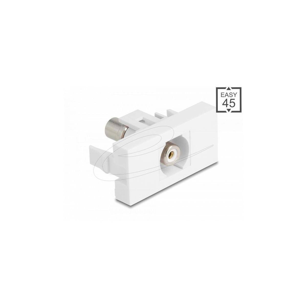 Delock Easy 45 Modul Buchse zu Cinch Buchse weiß weiß