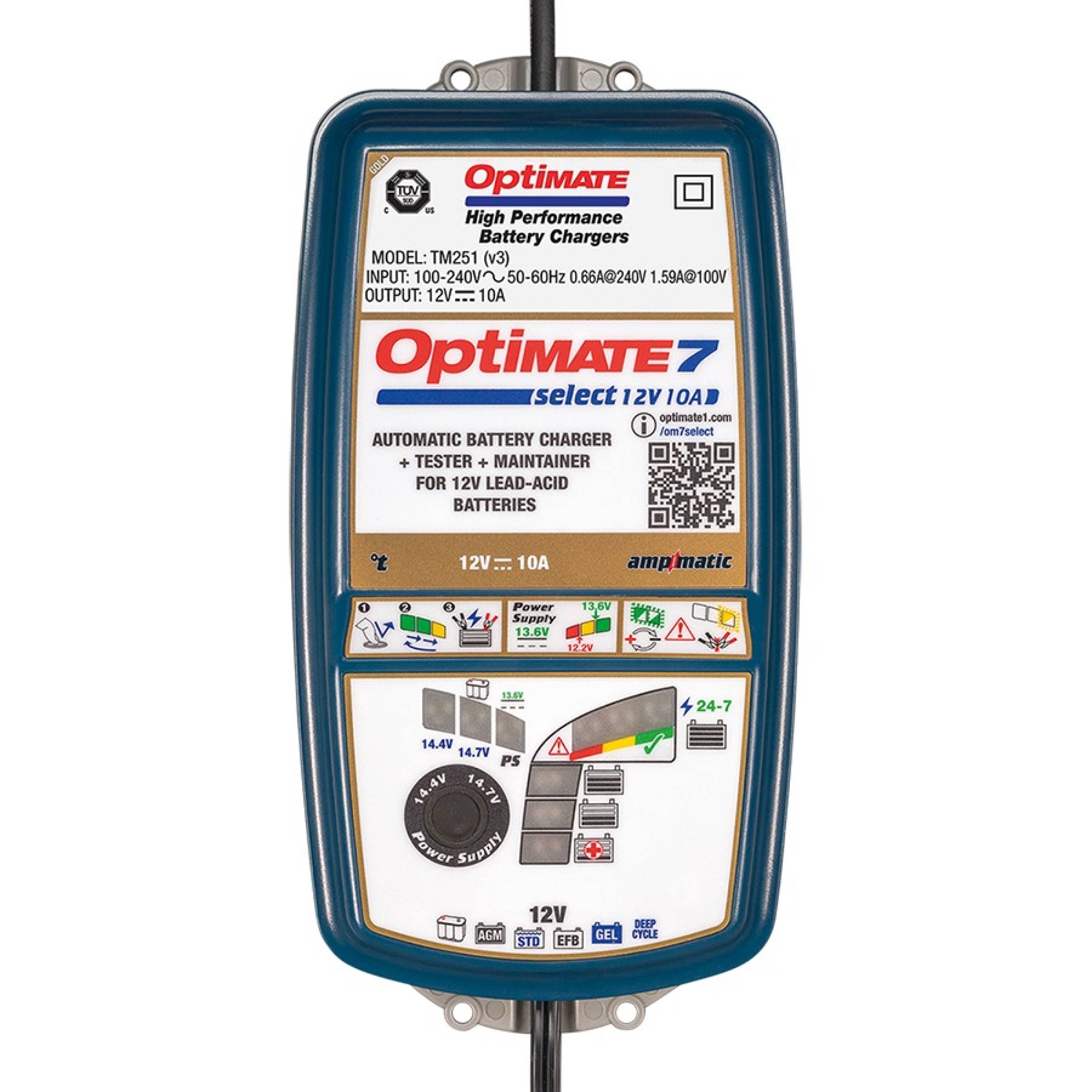 Optimate 7 SELECT Ladegerät 12V 3 – 240Ah