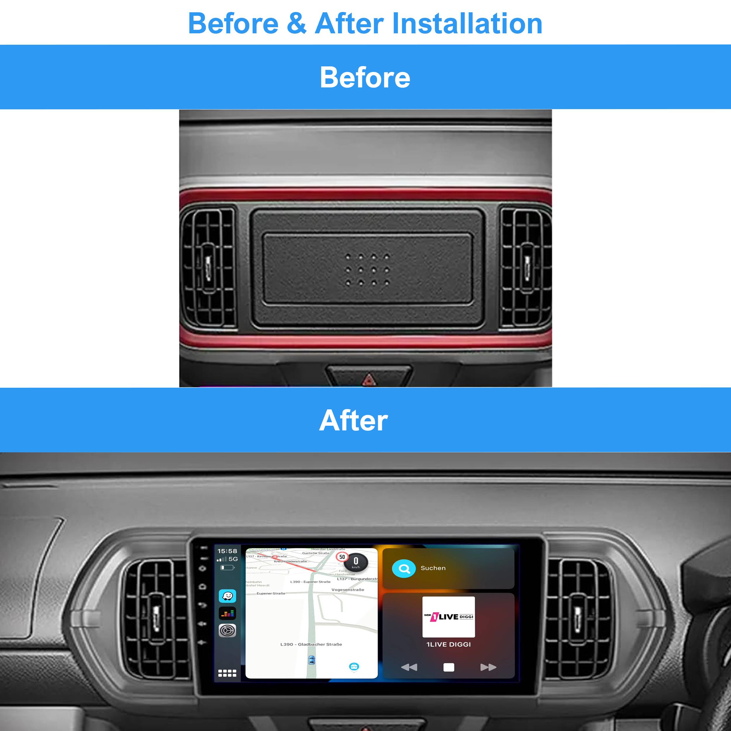 Für Toyota Prius 15-20 9" Touchscreen Android Autoradio GPS Navi CarPlay