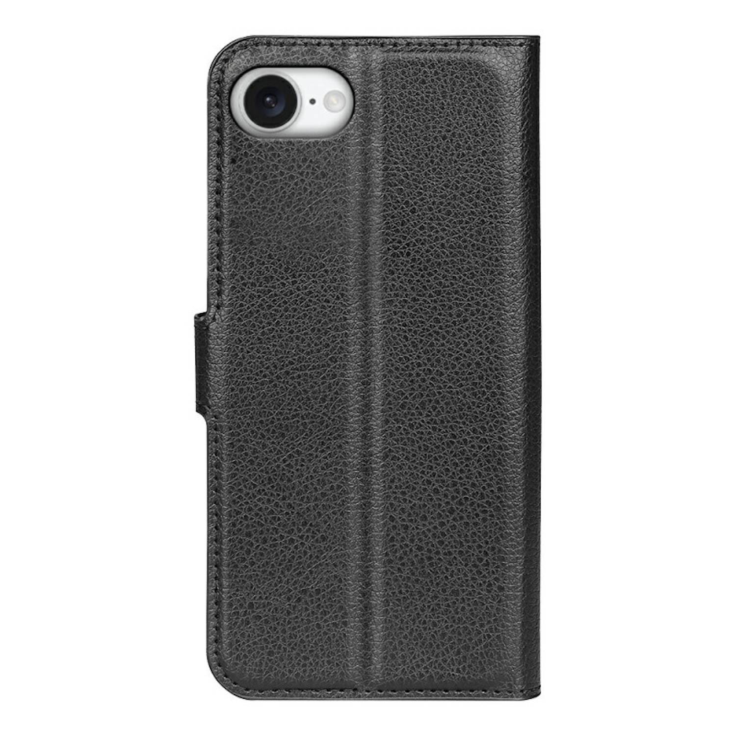 Für Apple iPhone 16e Kunstleder Book Wallet Handy Tasche Hülle Cover Schwarz