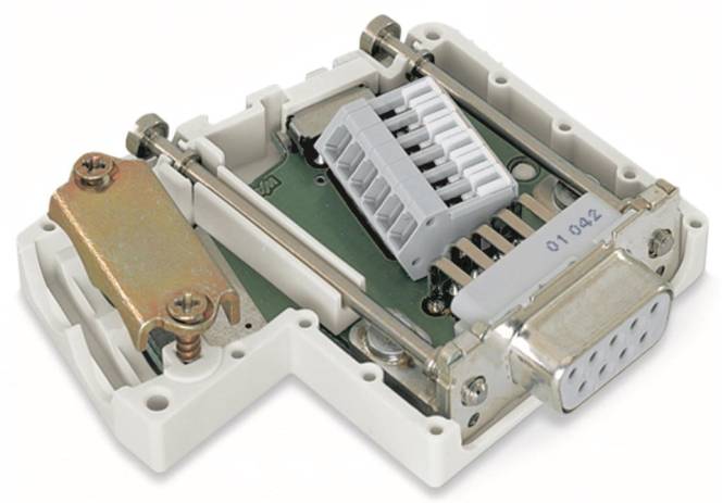 WAGO 750-963 CANopen-Feldbusstecker,mit D-Sub-Buchse,9-polig,lichtgrau Industriematerial Automation