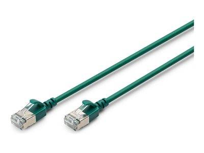 DIGITUS Patchkabel CAT 6A F/FTP Slim 1,50m grün Kabel RJ45 Cat.6