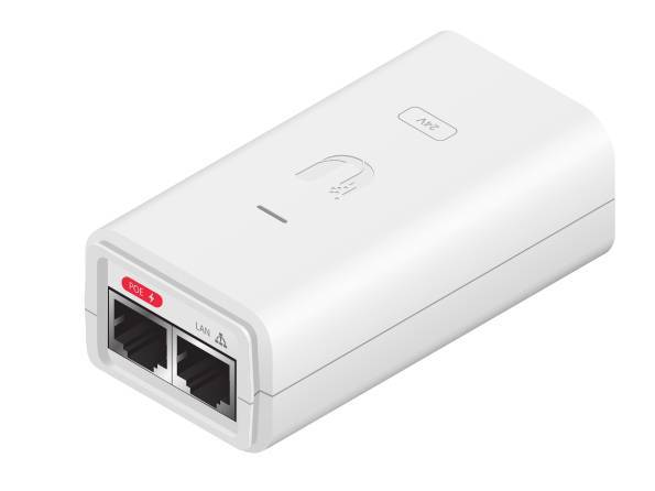 Ubiquiti POE Injector, 24VDC, 12W, Gigabit Port, weiss Multimedia-Technik POE Jnjektor