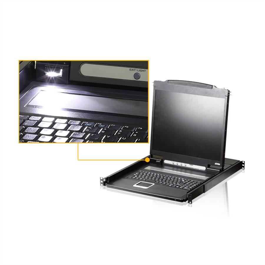 ATEN CL1000N KVM-Konsole, 19" LCD, VGA, PS/2, CH-Layout