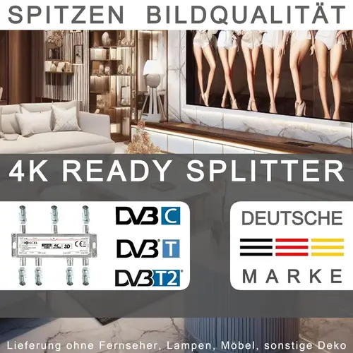 TronicXL 6fach BK Verteiler Premium TV Kabel Antennenverteiler Kabelfernsehen DVB-C Signalverteiler Anschluss Zubehör TronicXL 6fach BK Verteiler Premium TV Kabel Antennenverteiler Kabelfernsehen DVB-C Signalverteiler Anschluss Zubehör