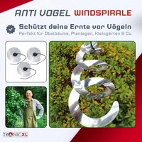 3X Windspirale Vogelabwehr Reflektierend Vogelschreck Spirale Windspiel Vogel Abwehr Garten Terrasse Schutz gegen Vögel 3X Windspirale Vogelabwehr Reflektierend Vogelschreck Spirale Windspiel Vogel Abwehr Garten Terrasse Schutz gegen Vögel