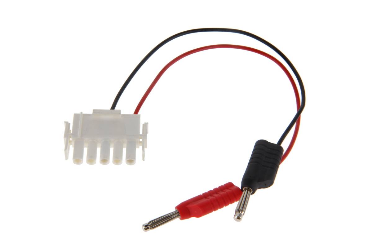 Akkuladekabel für Handlampenakku HSE5/ HSE7/ SEB8 mit 4mm Sicherheitsstecker