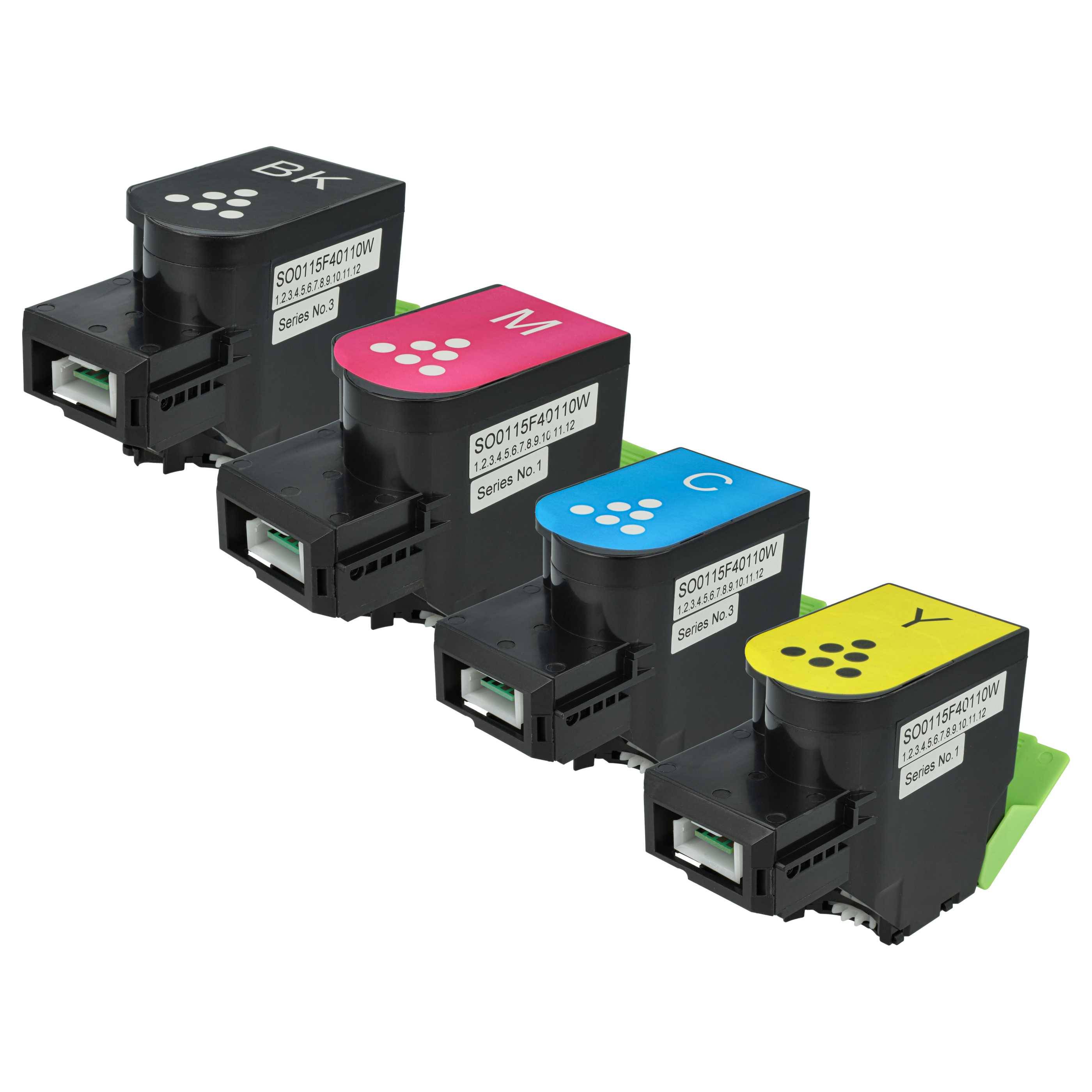 vhbw 4x Toner kompatibel mit Xerox C315 v dniuk, C315 v dni Drucker - Kompatible Tonerkartuschen, Mehrfarbig