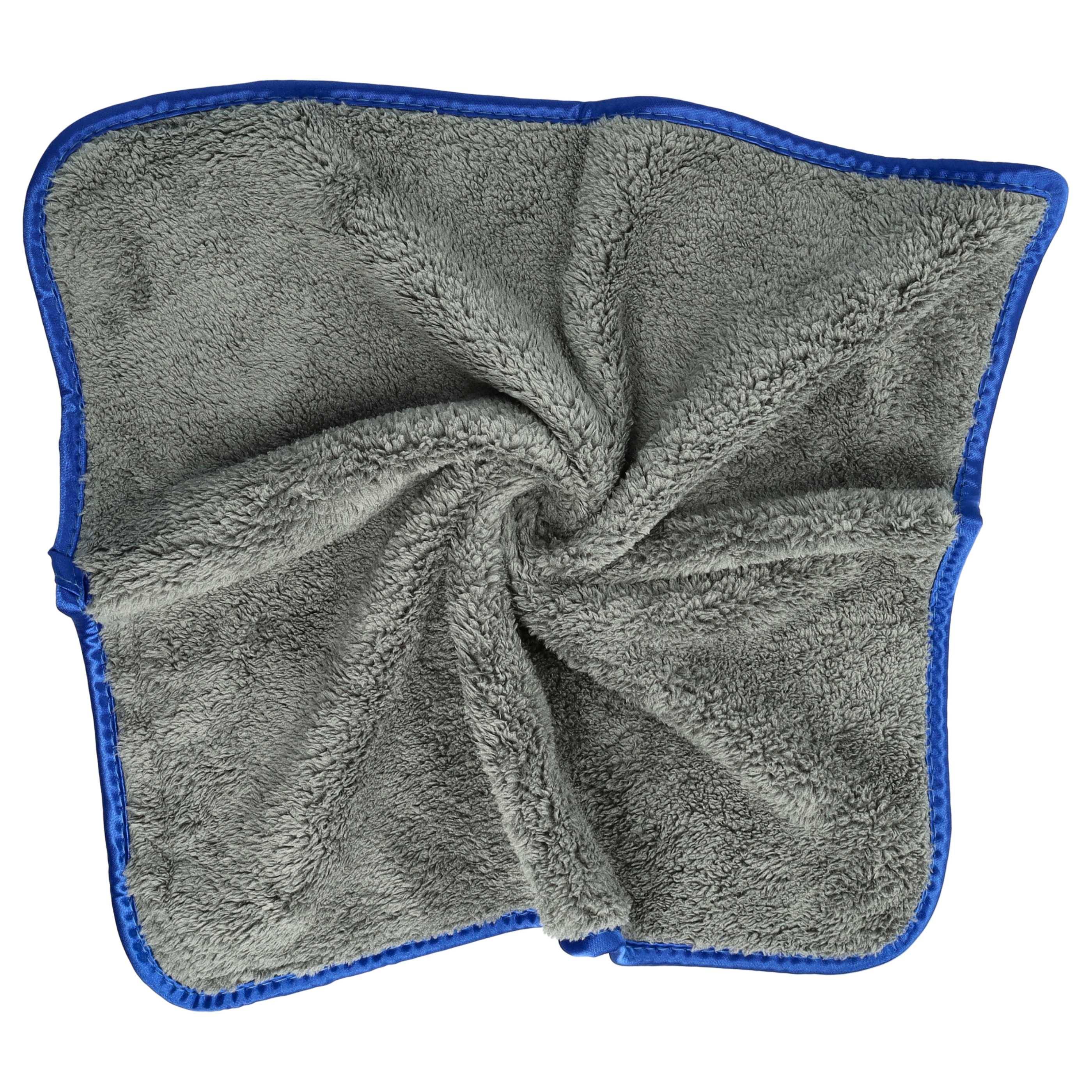 vhbw 30x Pflegetuch für Auto, Motorrad - Mikrofasertücher 40 x 40 cm, Waschbar, Wiederverwendbar Blau Dunkelgrau