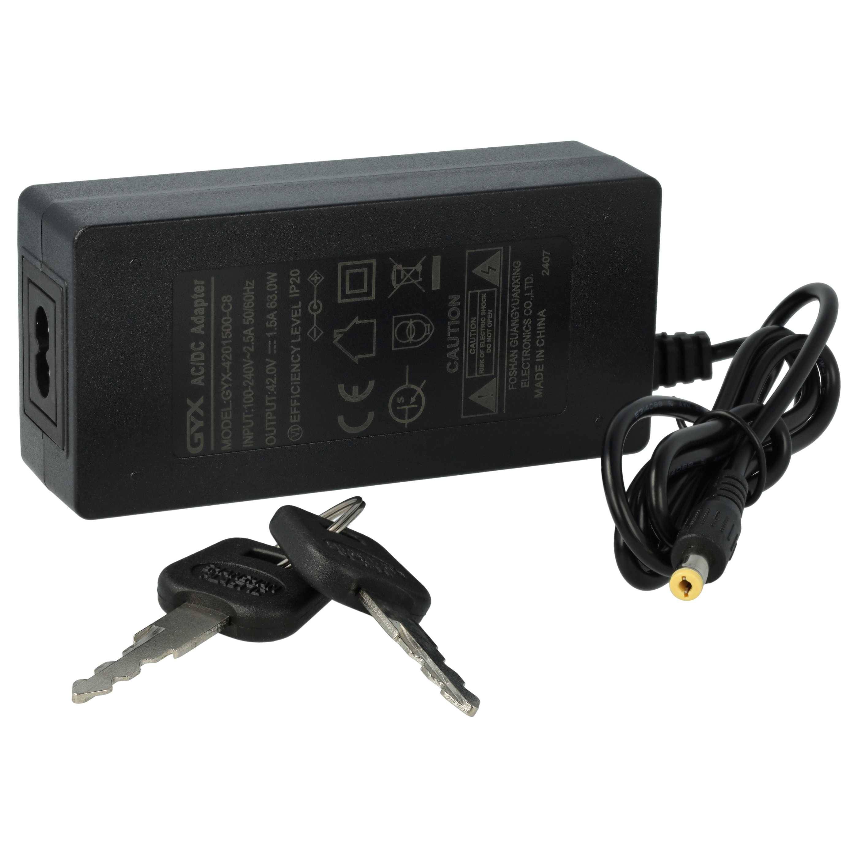 vhbw Akku kompatibel mit LLobe City 3, City II, CitySport 2, FML 810, FML 830 E-Bike Elektrofahrrad (11,6 Ah, 36 V, Li-Ion) + Ladegerät - Silber