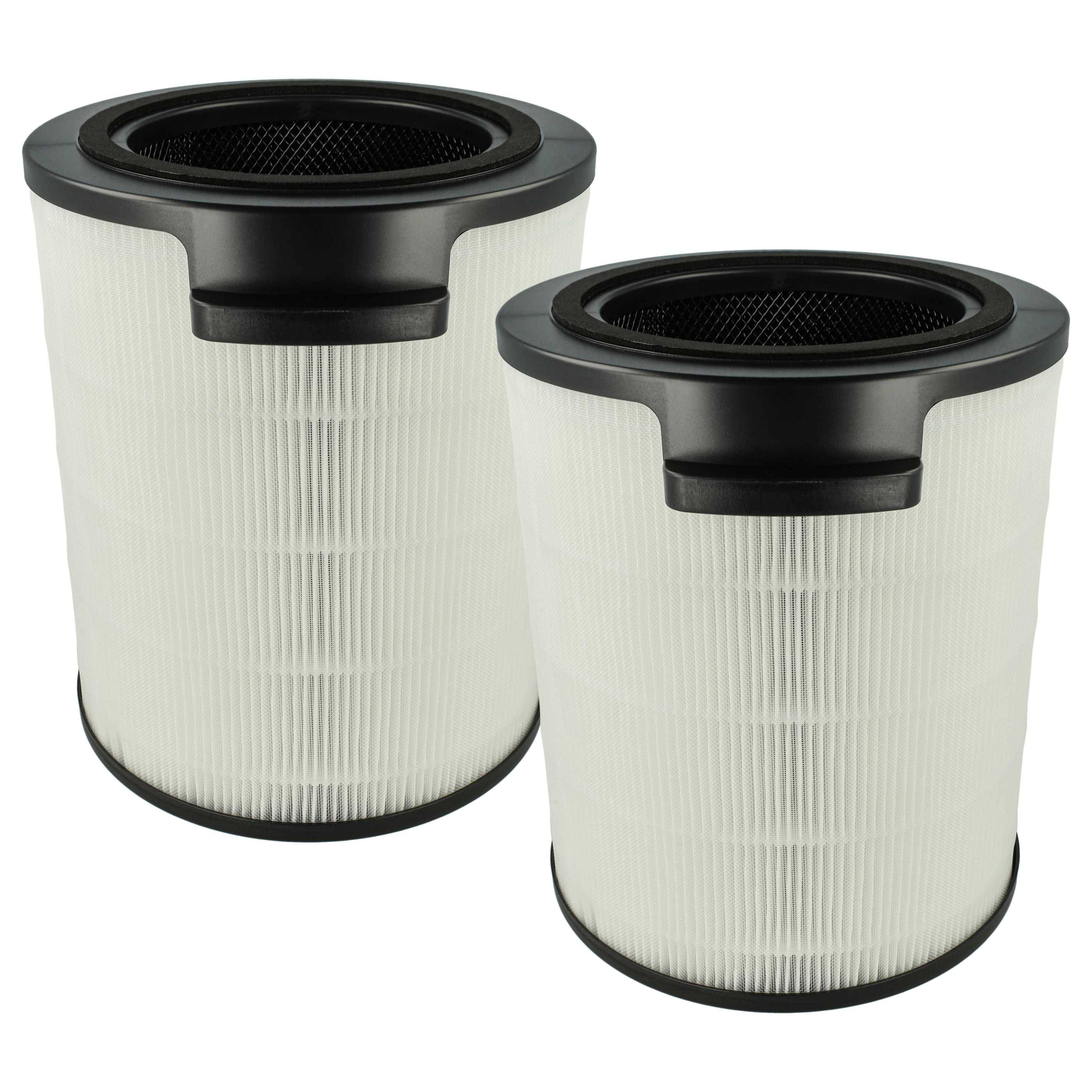 vhbw 2x Aktivkohlefilter kompatibel mit Philips AMF870, AMF765 Luftreiniger - HEPA 13 Luftfilter Schwarz Weiß