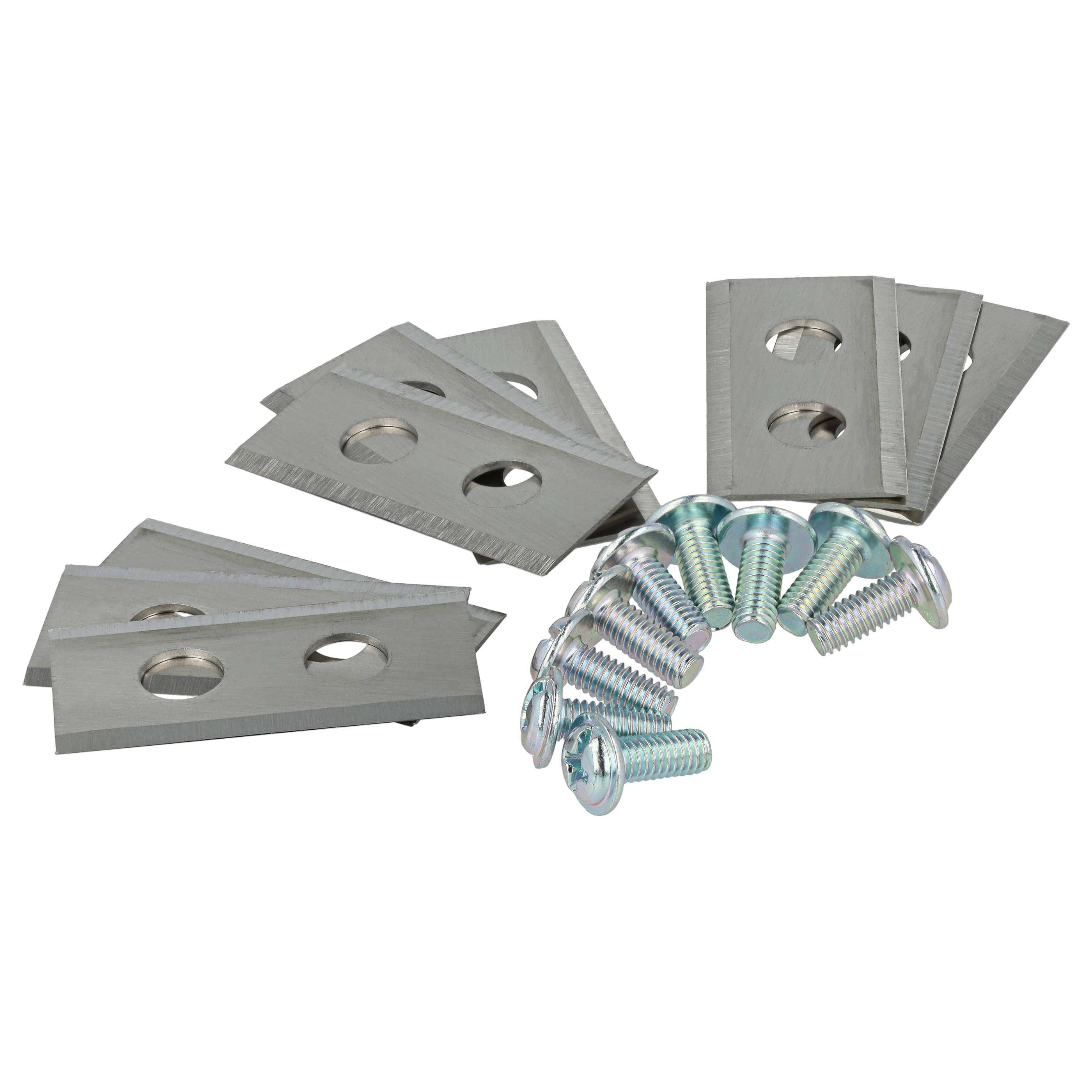 vhbw 18x Ersatz-Messer kompatibel mit Worx Landroid S500i, M WR141E, M WR142E, M WR143E, M WR153E Rasenmäher - Ersatzklinge Silber, Stahl