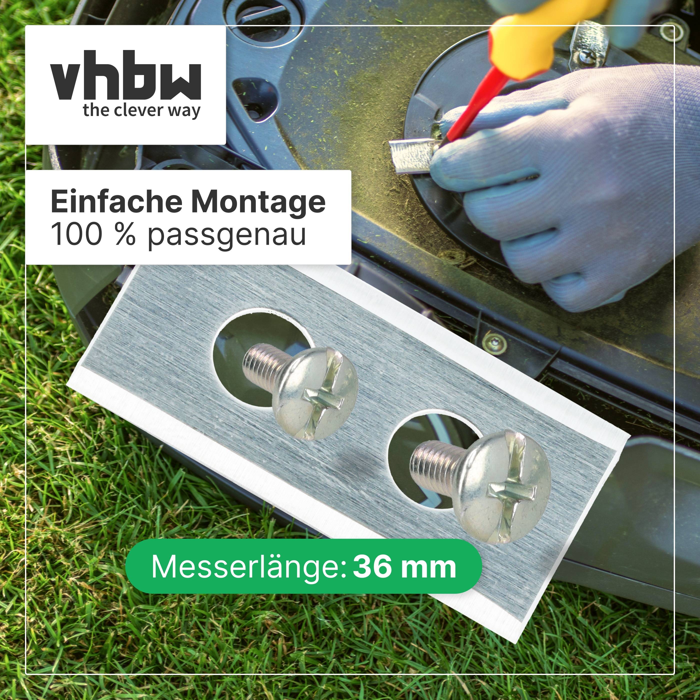 vhbw 18x Ersatz-Messer kompatibel mit Worx Landroid WG791E, WG793E.1, WG793E, WG791E.1, WG794E Rasenmäher - Ersatzklinge Silber, Stahl