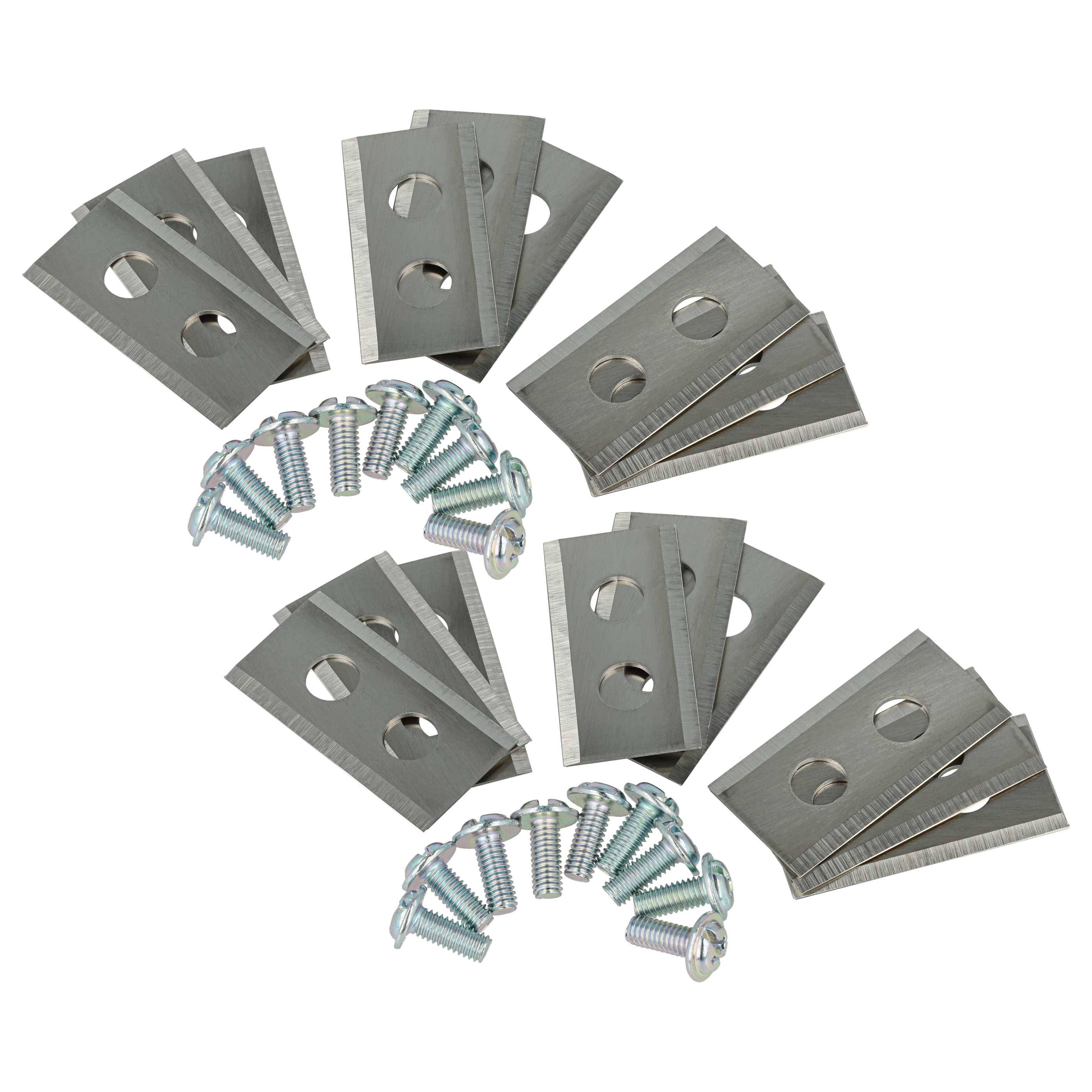 vhbw 18x Ersatz-Messer kompatibel mit Worx Landroid S500i, M WR141E, M WR142E, M WR143E, M WR153E Rasenmäher - Ersatzklinge Silber, Stahl