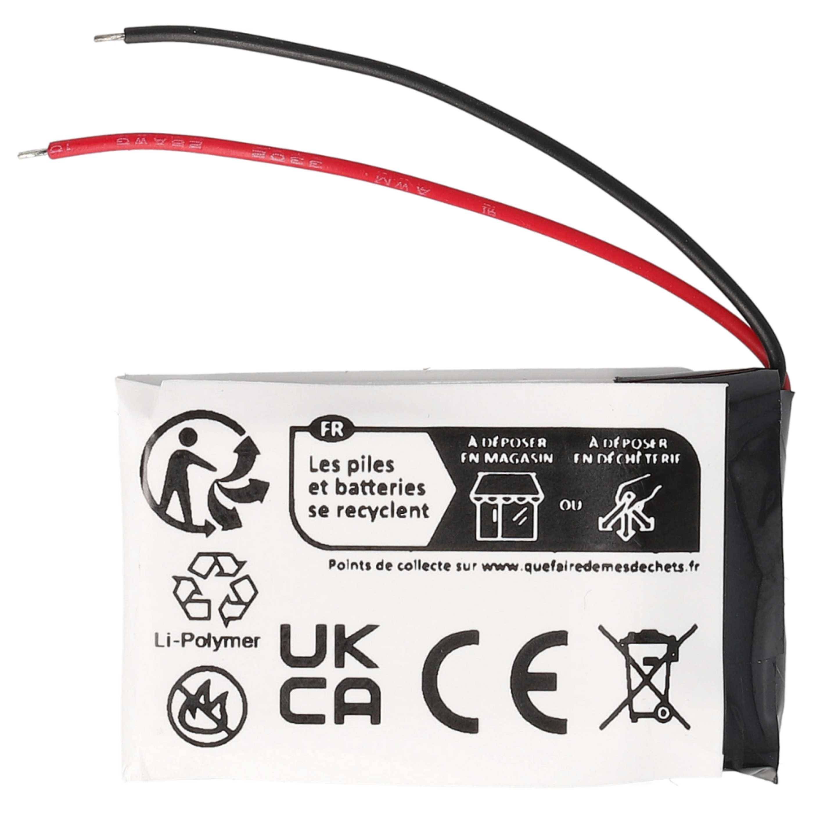 vhbw 5x Akku Ersatz für AHB5-2229PS | für Wireless Headset Kopfhörer (250 mAh, 3,7 V, Li-Polymer)