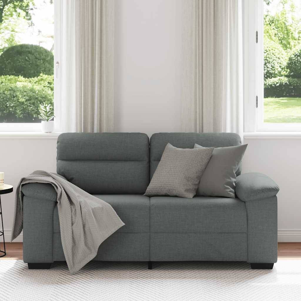 vidaXL 2-Sitzer-Sofa Dunkelgrau 120 cm Stoff