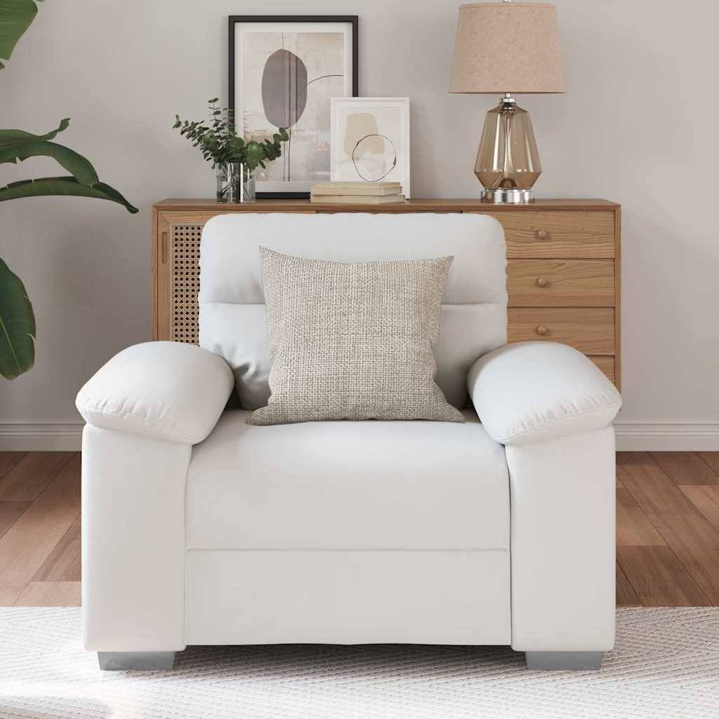 vidaXL Sessel Weiß 60 cm Kunstleder