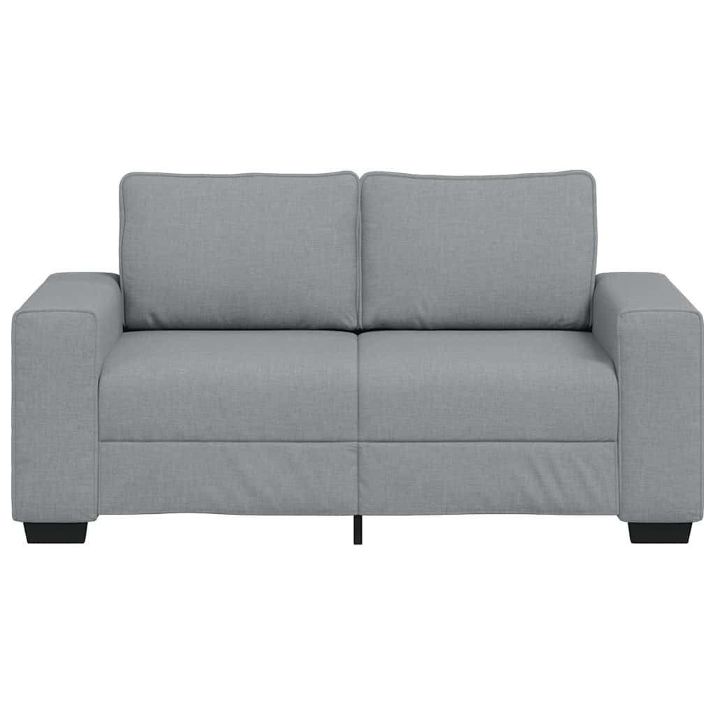 vidaXL 2-Sitzer-Sofa Hellgrau 120 cm Stoff