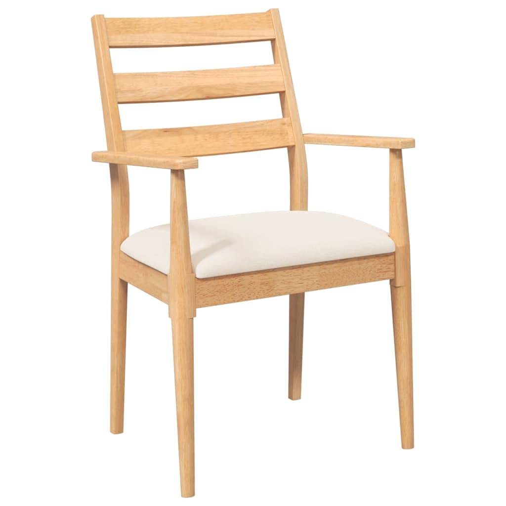 vidaXL Esszimmerstühle mit Kissen 2 Stk. Massivholz Gummibaum