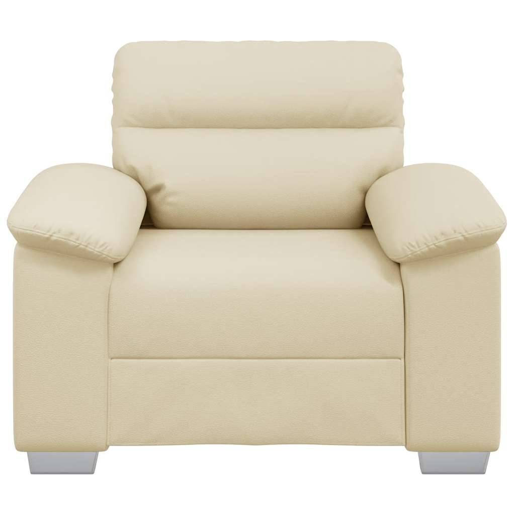 vidaXL Sessel Creme 60 cm Kunstleder