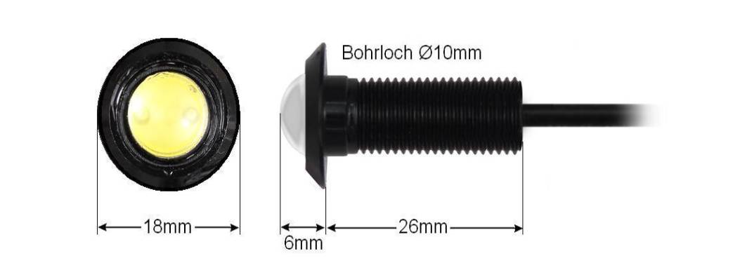 A-Serie LED Beleuchtung Einbau 12V Aluminium Stufenbeleuchtung Nachtlicht Leuchte KFZ Rot
