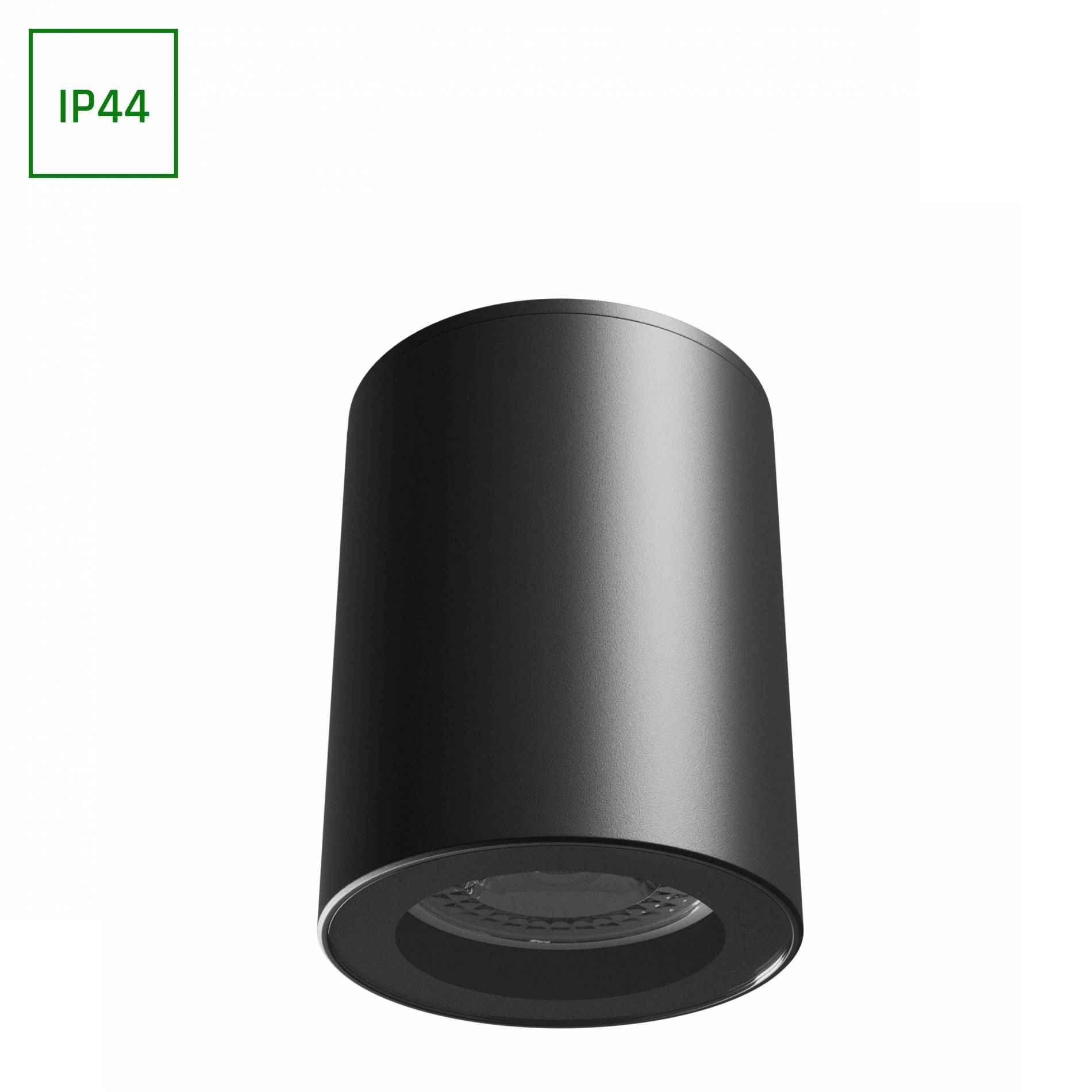 Spectrum LED CHLOE GU10 Aufbauleuchte max. 10W Deckenleuchte 250V schwarz IP44 downlight rund